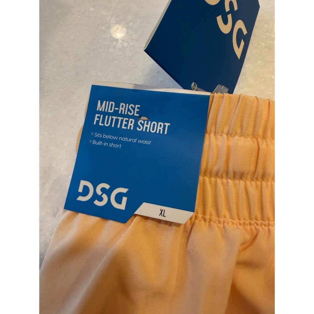New DSG Mid Rise Flutter Short Girls Size XL Peach - Picture 3 of 5